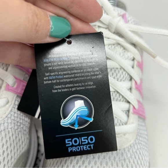 Adidas Pink, White & Gray Traxion Lite FM S Golf Shoes Size 6.5 Outdoors Summer - Picture 14 of 16